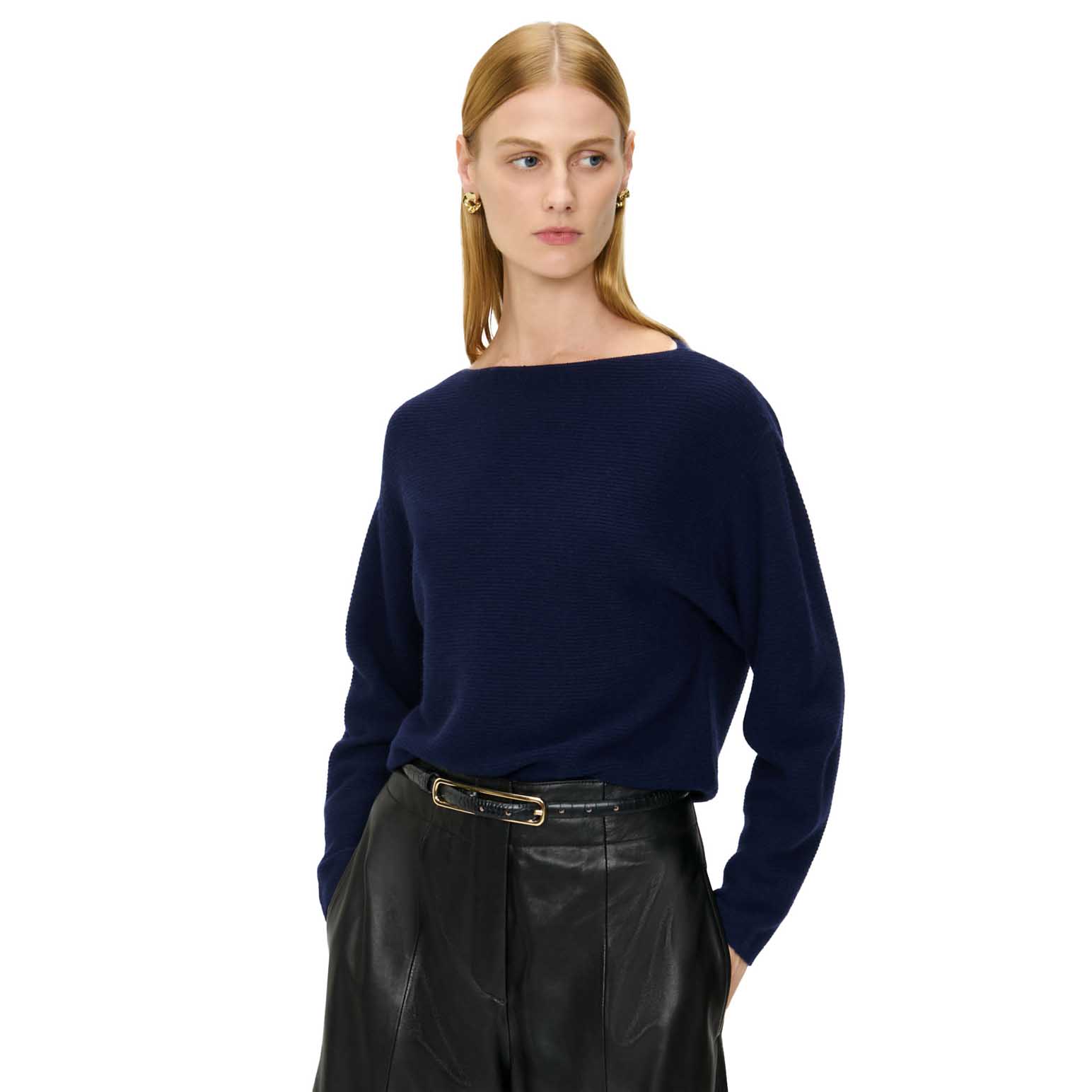 Veronika Maine Slash Neck Kimono Sleeve Knit